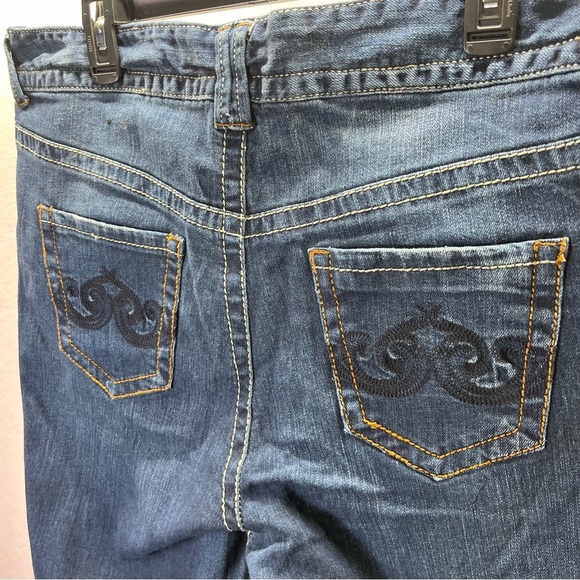 Lane Bryant Bootcut Denim Jeans Womens 18W Plus Blue Stretch Faded Comfy 2594 - Picture 8 of 9